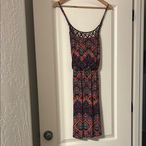 Maurices Red and Blue Spaghetti Strap Sundress
